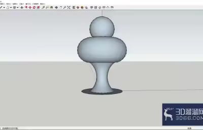 使用sketchup绘制一个蘑菇云简单模型？