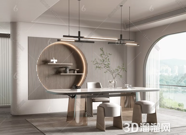 3d模型栏杆如何变成弧形？