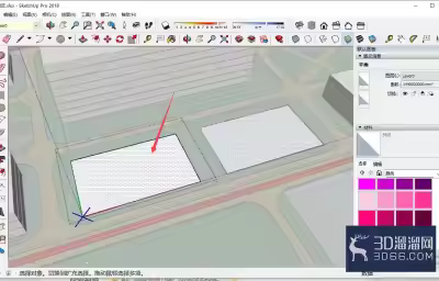 SketchUp怎么平面变为三维体块？