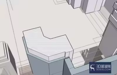 草图大师绘画屋顶外饰柱？