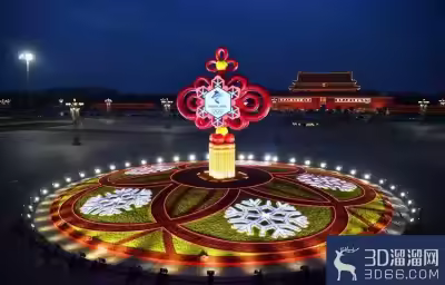 塑造成奥运图案花卉设计