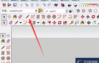 SketchUp怎么快速画直线？