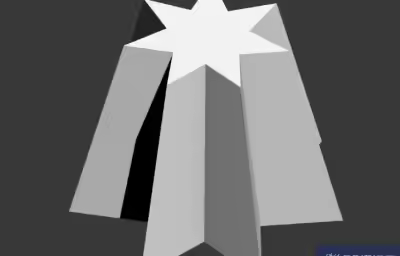 3Dmax如何制作七角星台？