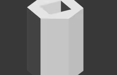 3Dmax如何制作镂空矩形六边柱？