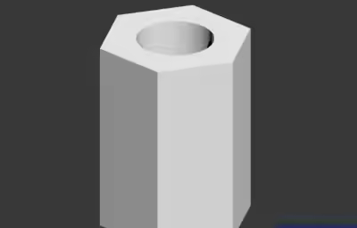 3Dmax如何制作镂空圆形六边柱？