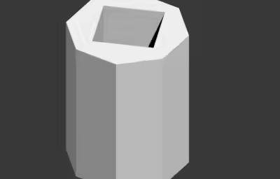 3Dmax如何制作镂空矩形八边柱？