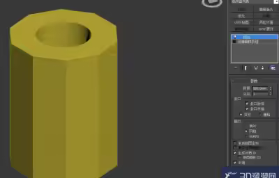3Dmax如何制作镂空圆形十边柱？