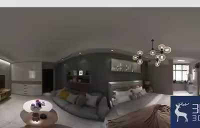 3DMAX如何出360全景效果？