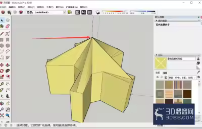 SketchUp怎么搭建模型尖顶？