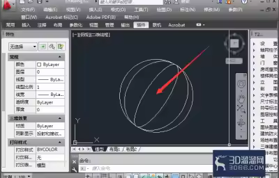 CAD如何通过列阵绘制一个篮球图形？