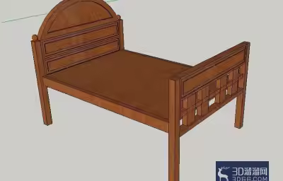 SketchUp如何制作床尾模型？