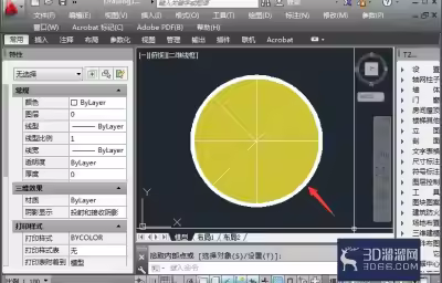 CAD通过构造线绘制简单柠檬图形技巧