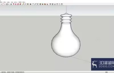 使用sketchup绘制一个简单的灯泡模型