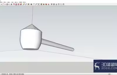如何使用sketchup绘制小锤子模型？