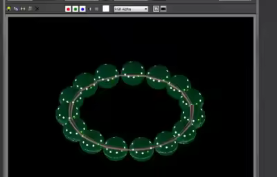 3Dmax如何制作绿祖母手链？