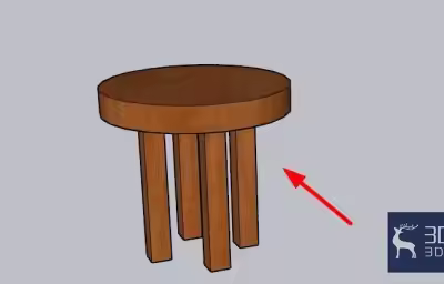 sketchup怎么创建一个圆凳子？
