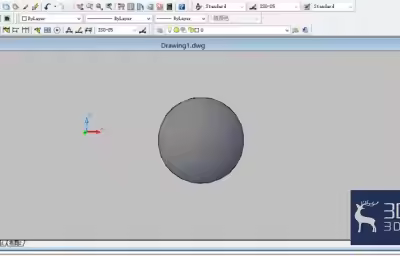 AutoCAD里如何画出球体？
