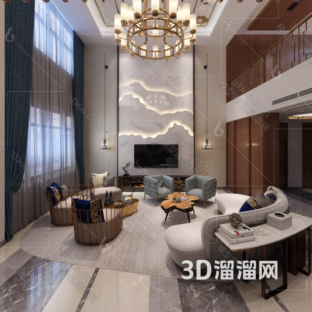 沙发不靠墙装修效果图