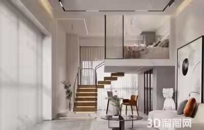 LOFT挑空客厅模型如何设计？