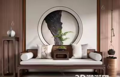 如何使用罗汉床木材贴图打造中式风情卧室？