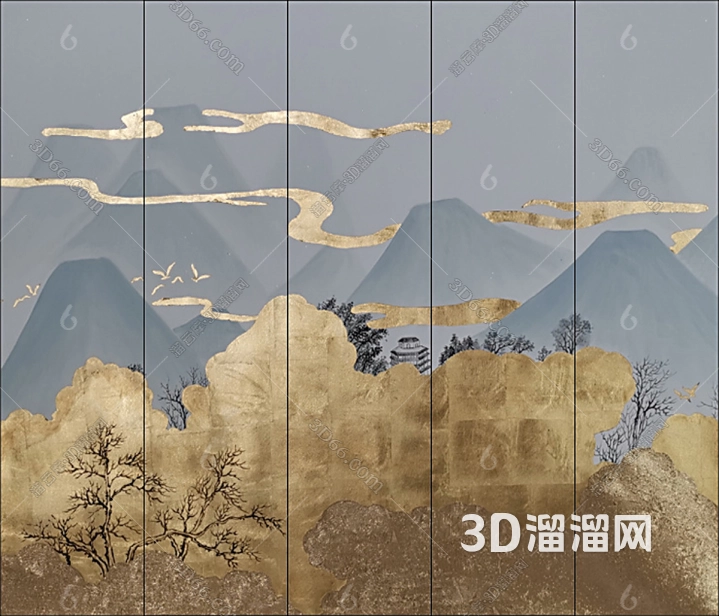中式壁画贴图