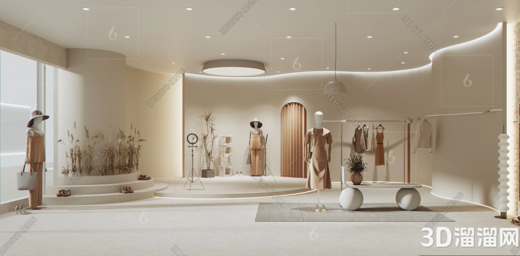 3D服装展厅效果图:时尚融合艺术的未来展现 3D服装展厅效果图:时尚融合艺术的未来展现