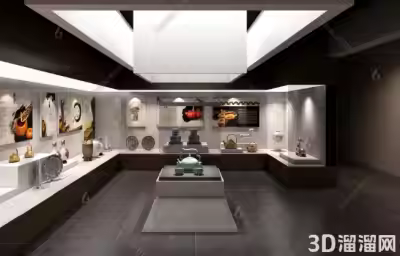 如何设计交互与沉浸式体验的3D陶瓷展厅效果图？
