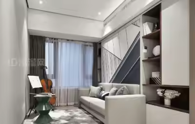 HBA作品|现代极简·不落俗的高级与质感：丽景公馆复式样板房设计案例