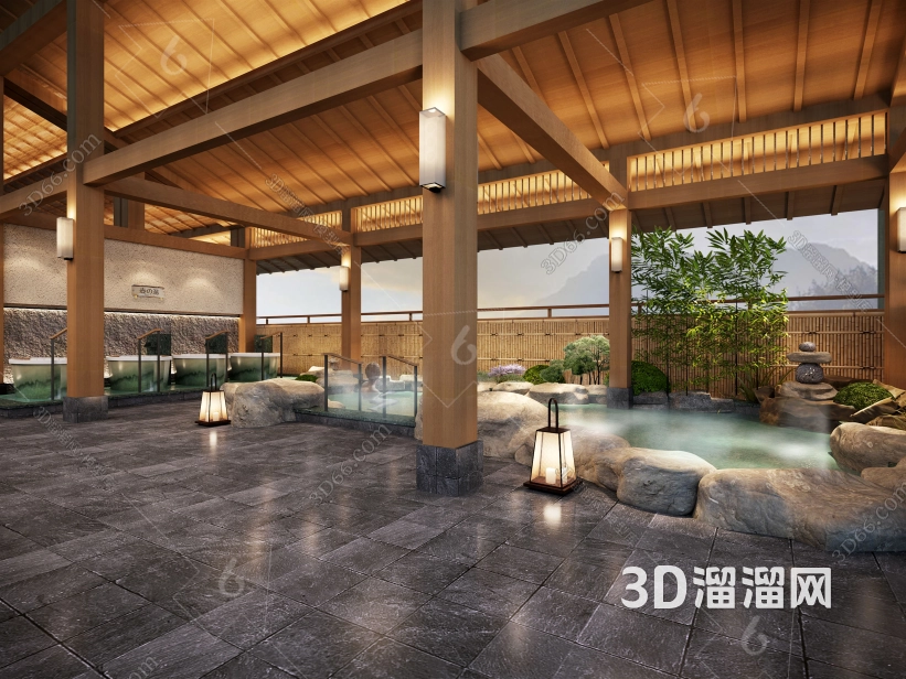 怎么打造温泉旅馆?-3d溜溜网