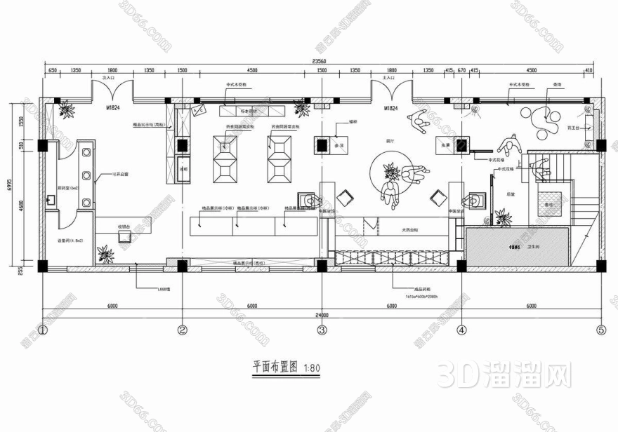 中药店cad图纸设计要点