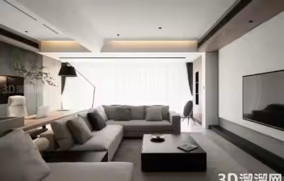 200㎡现代极简暗色调私宅，微水泥质感满满：置地双玺姜宅设计案例