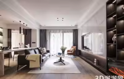 115㎡现代简约，全屋木色+奶白色：“怡然”住宅设计案例