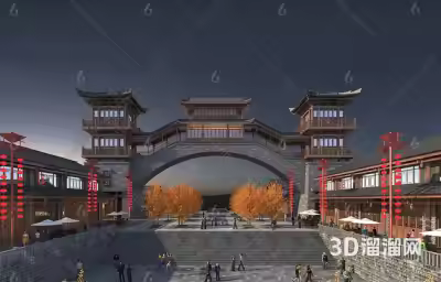 新中式建筑景观大门设计