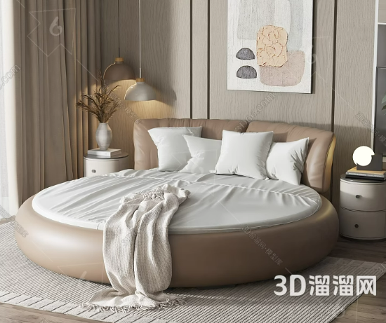 圆床主卧室怎么设计？