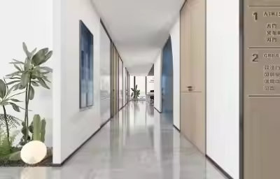办公过道白墙怎么设计好看？