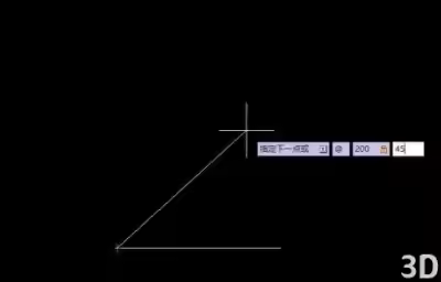 CAD画指定长度和角度直线的方法