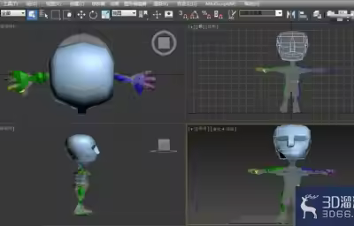 3dmax怎么做人物蒙皮？