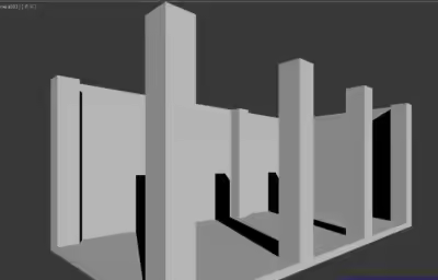 3Dmax怎么让柱子显示为线条？