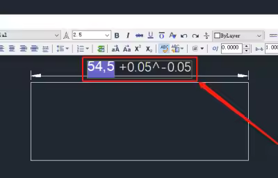 CAD标注公差上下偏差方法