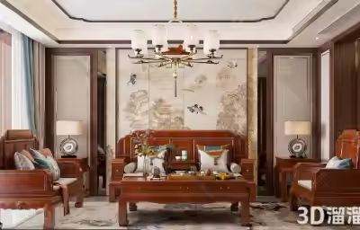 中式风格室内设计应如何选择材质贴图