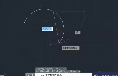 CAD2014绘制圆弧的方法