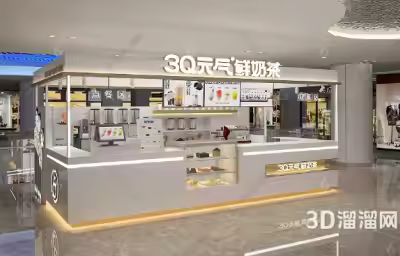 在商场大厅开家奶茶店怎么设计