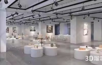 艺术展厅设计几个区？