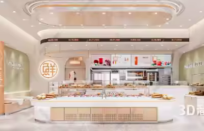商场糕点店如何设计好看？