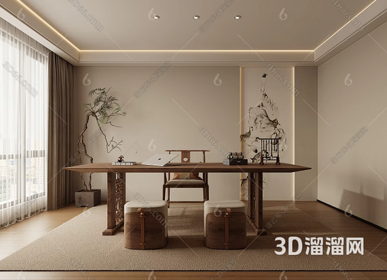 禅意书房打造法-3d溜溜网