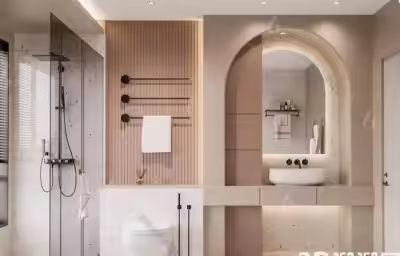4种流行色系卫生间3d效果图