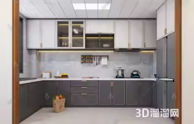 新中式厨房装修效果图