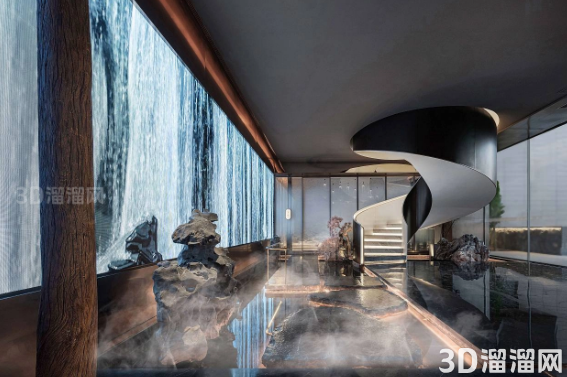 流转于当代东方山水之间—山外餐厅设计案例-3d溜溜网
