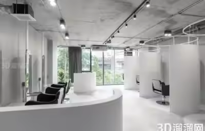简约材料打造独特魅力—Hairett美发沙龙设计案例