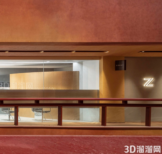 网红建筑内的二次穿梭—Z-ZEST美发沙龙设计案例-3d溜溜网